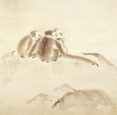 入江 波光「猿猴」（部分）