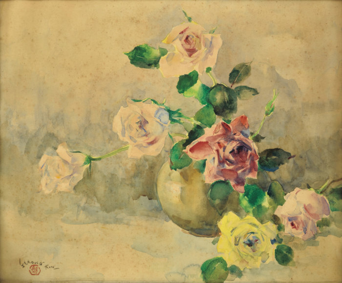 石川 欽一郎「薔薇」