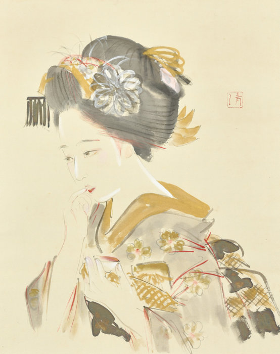 小早川 清「舞妓口紅之図」