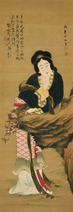 鳳翼 山将　画亀田 鵬斎　賛「美人」
