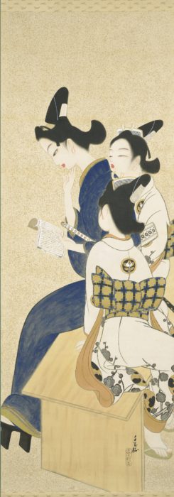 大林 千萬樹「若衆読書図」