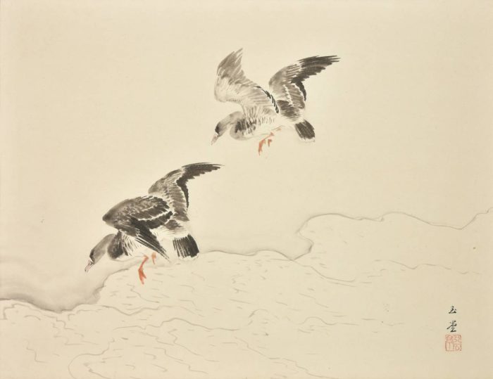 川合 玉堂「飛雁」