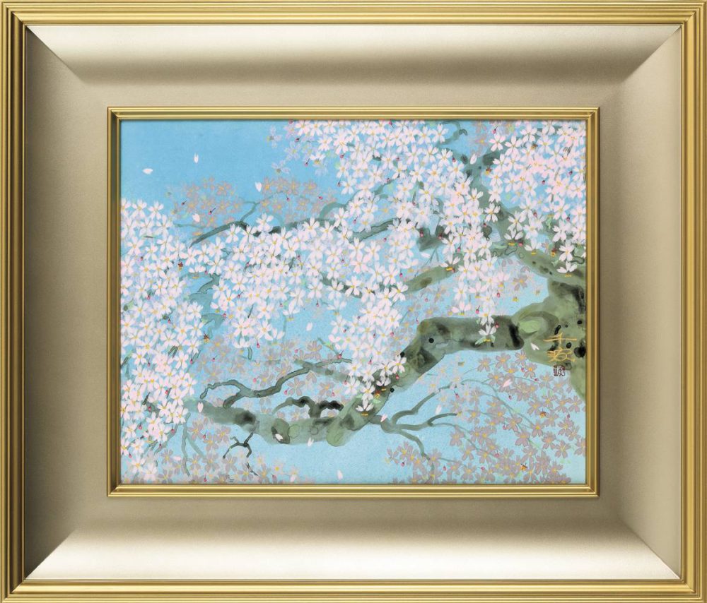 中島 千波「信楽　畑の枝垂桜」　価格はお問い合わせください