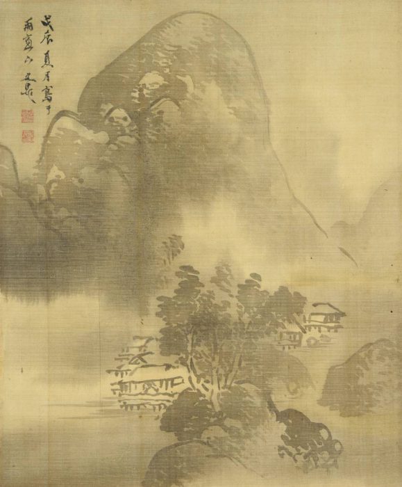 谷 文晁「江山烟雨図」