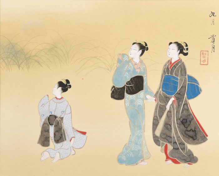 菊池 契月「古代美人画十二ヶ月」
