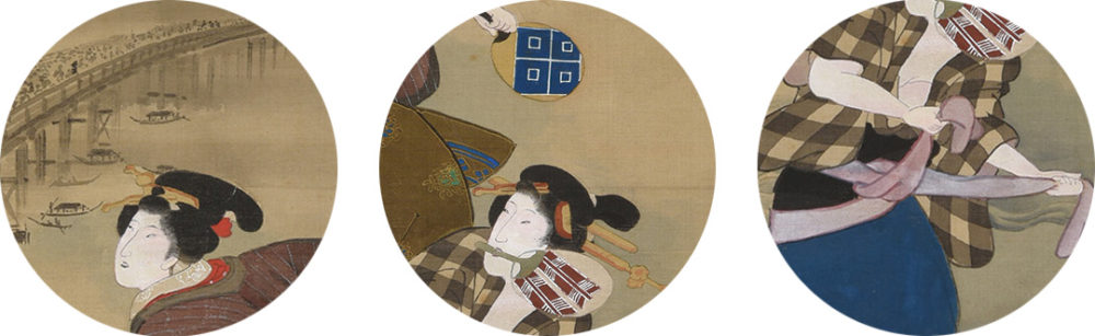 蹄斎 北馬「見立宇治川先陣争　美人打蛍図」　SOLD