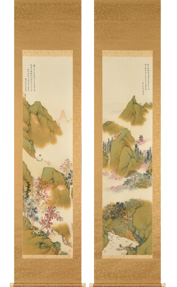小室 翠雲「武陵桃源図 「楓林停車図」　Sold Out