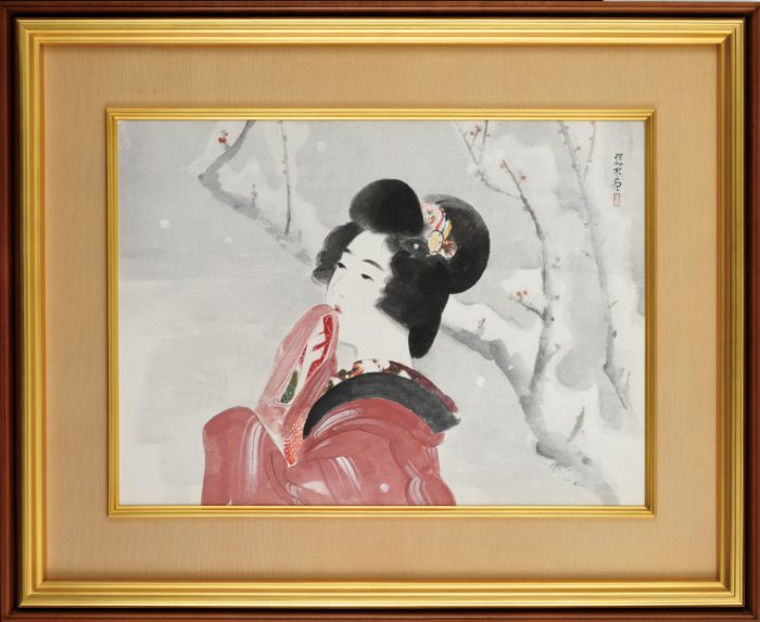 伊東 深水「寒梅」