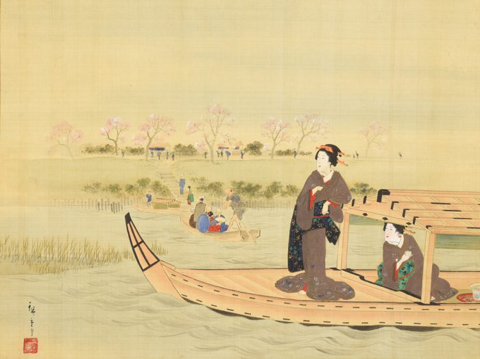 歌川 広重（二代目）「隅田川遊楽図」