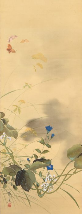 鈴木 守一「秋草胡蝶図」