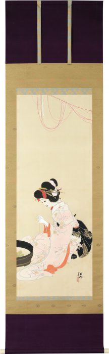北野 恒富「七夕願之糸」