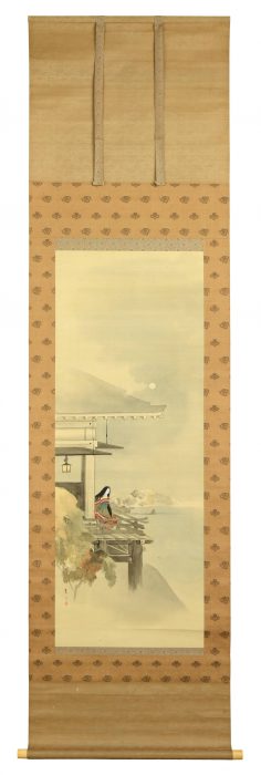 渡辺 省亭「石山寺秋月」