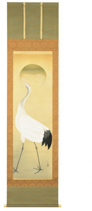 土田 麦僊「鳴鶴」
