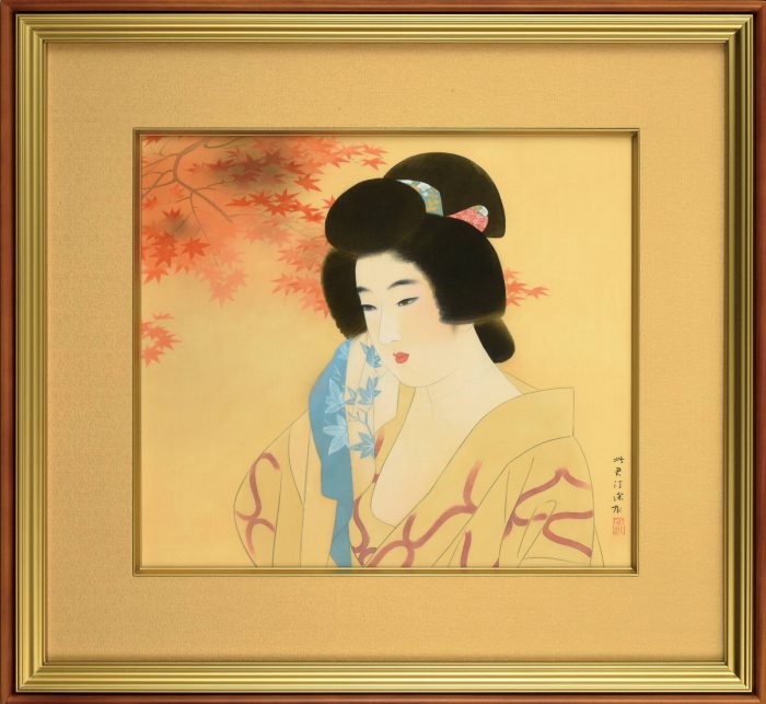 伊東 深水「出湯」