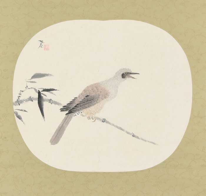 小杉 放庵「横竹鳴禽」