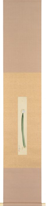 小川 芋銭「葱の花　短冊」