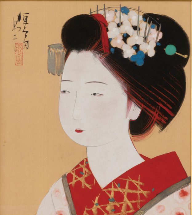 北野 恒富「舞妓」