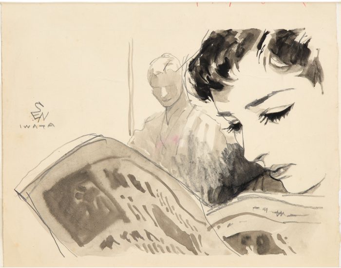 岩田 専太郎「『子と母』題154回　挿絵」