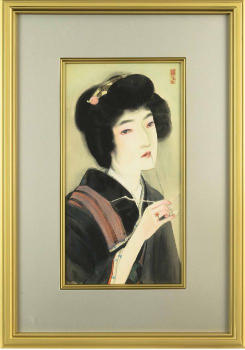 伊東 深水「想ひ」