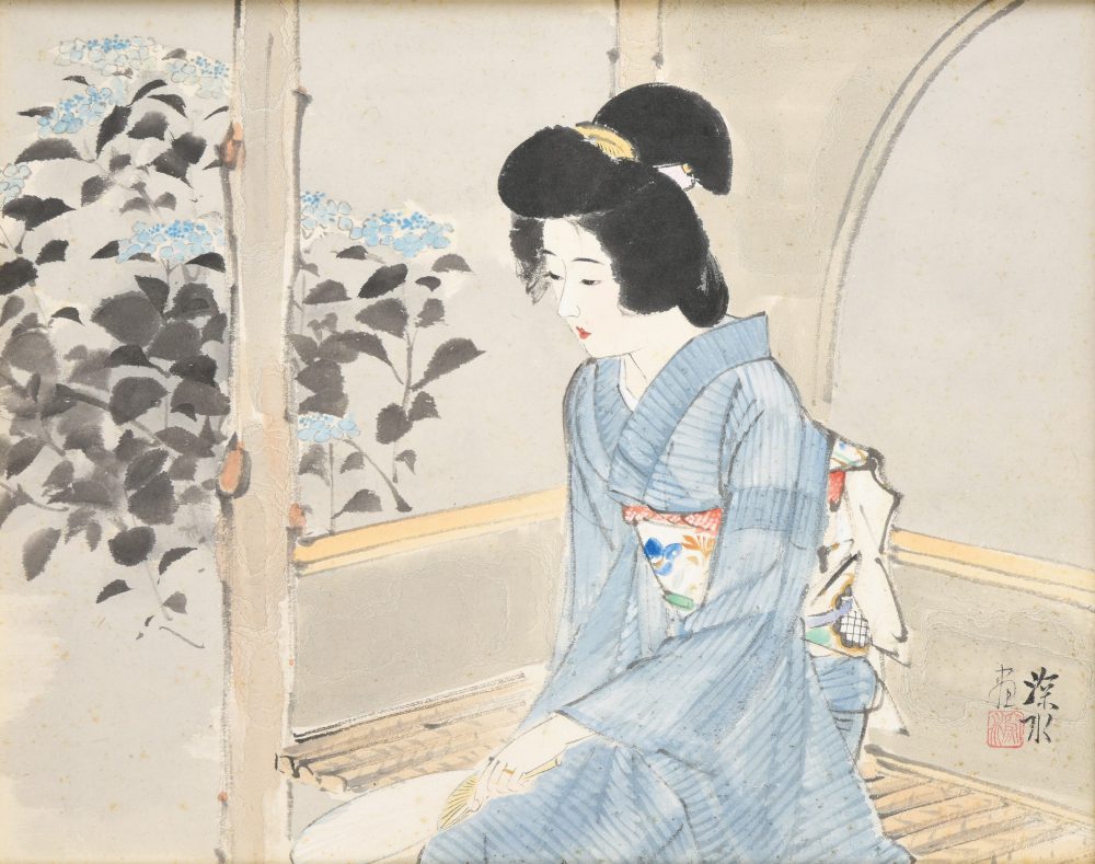 伊東 深水「八仙花」【額装】　￥600,000（税込）