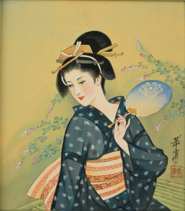 高畠華宵「美人図」