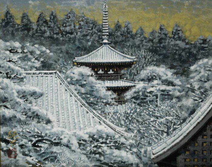 後藤 純男「新雪の朝」