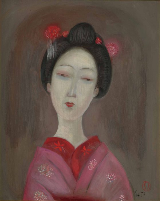 斎藤 真一「花かんざし　明治の女より」