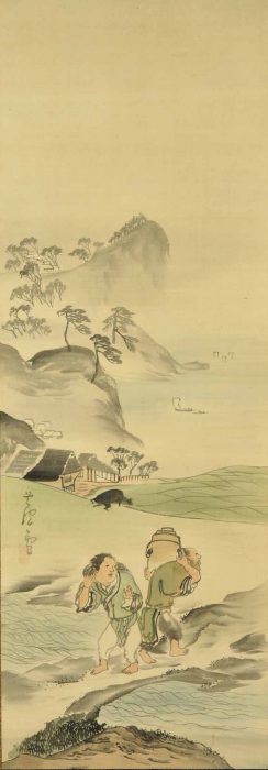 長沢芦雪「海辺山水図」