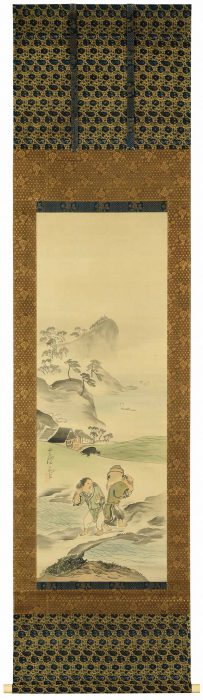 長沢芦雪「海辺山水図」