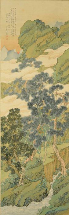 松林 桂月「金碧天保九如図」