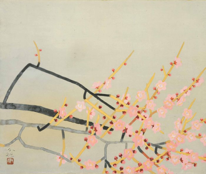 秋野 不矩「淡紅梅」