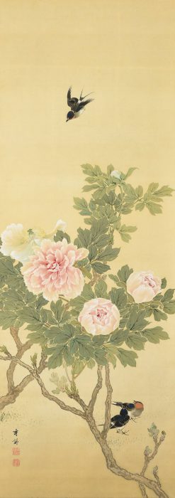 池上 秀畝「牡丹飛燕」