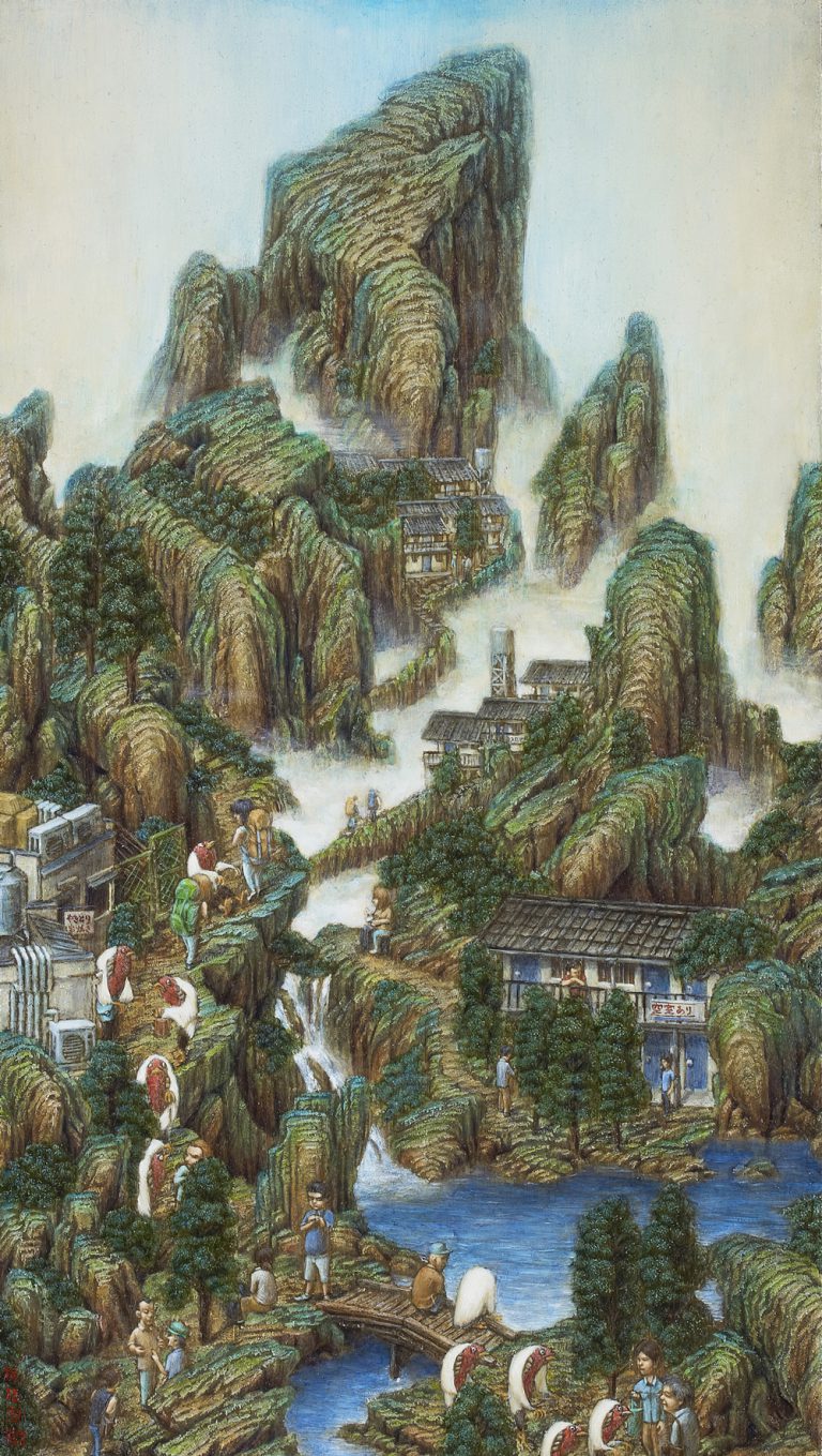 柿沼 宏樹2016「鶏村行旅図」